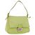FENDI Mamma Baguette Shoulder Bag Leather Green Silver