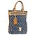 LOUIS VUITTON Saco Tote Shopper Plano em Denim Monogram Azul M95018 LV