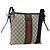 GUCCI GG Supreme Web Sherry Line Bag PVC Beige Silver 387111