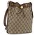 GUCCI GG Supreme Shoulder Bag PVC Beige Gold