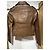 Maje braune Lederjacke - Ansicht 5