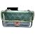 Borsa Chanel Timeless Flap in PVC trasparente e pelle Rosa Bianco Verde Grigio