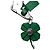 Charm Dior Trifoglio in Pelle Verde