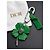 Charm Dior Trifoglio in Pelle Verde - vista 4
