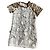 Robe en soie à imprimé léopard pour enfants Roberto Cavalli avec superposition de dentelle Blanc
