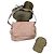 Cappellino in tela monogramma Gucci e borsa a tracolla in pelle rosa Beige
