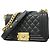 Borsa a tracolla Chanel Boy con catena in pelle caviar nera Nero