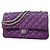 Borsa a tracolla Chanel in pelle d'agnello viola Porpora