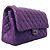 Borsa a tracolla Chanel in pelle d'agnello viola Porpora - vista 2