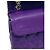 Borsa a tracolla Chanel in pelle d'agnello viola Porpora - vista 9