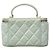 Borsa a tracolla con catena Chanel Matelassé Blu chiaro - vista 13
