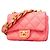 Borsa a tracolla Chanel Matelassé con catena in pelle d'agnello rosa