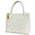Saco Tote Chanel em couro de bezerro grão branco