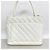 Saco Tote Chanel em couro de bezerro grão branco - vista 10