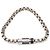Bracciale a catena Louis Vuitton Monogram Eclipse in ottone argentato Argento