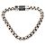 Bracciale a catena Louis Vuitton Monogram Eclipse in ottone argentato Argento - vista 3