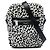 Borsa a tracolla Sid Saint Laurent in tela con stampa leopardata bianca Bianco