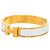 Bracciale Clic H PM in smalto bianco Hermès - vista 2