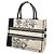 Dior Book Tote Medium in tela bianca con ricami floreali Bianco Crudo - vista 2
