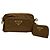 Prada Brown Re Nylon Travel Pocket Double Zip Crossbody Marrone Cachi