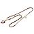 Collana Chanel Gold CC Placcata Oro e Pelle Intrecciata con Pendente a Cuore in Resina e Cristalli D'oro