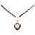 Collana Chanel Gold CC Placcata Oro e Pelle Intrecciata con Pendente a Cuore in Resina e Cristalli D'oro - vista 2