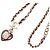 Collana Chanel Gold CC Placcata Oro e Pelle Intrecciata con Pendente a Cuore in Resina e Cristalli D'oro - vista 4