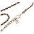 Collana Chanel Gold CC Placcata Oro e Pelle Intrecciata con Pendente a Cuore in Resina e Cristalli D'oro - vista 5
