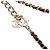 Collana Chanel Gold CC Placcata Oro e Pelle Intrecciata con Pendente a Cuore in Resina e Cristalli D'oro - vista 6