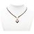Collana Chanel Gold CC Placcata Oro e Pelle Intrecciata con Pendente a Cuore in Resina e Cristalli D'oro - vista 8