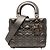 Dior Gray Small Metallic Lambskin Cannage My ABCDior Lady Dior Marrone Grigio antracite