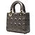 Dior Gray Small Metallic Lambskin Cannage My ABCDior Lady Dior Marrone Grigio antracite - vista 2
