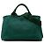 Prada Green Canvas Canapa Logo Tote Grün Dunkelgrün