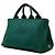 Prada Green Canvas Canapa Logo Tote Grün Dunkelgrün - Ansicht 2