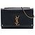 Saint Laurent Black Medium Smooth Calfskin Braided Monogram Kate Crossbody Nero