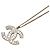 Collana con pendente Chanel Gold CC in ottone e strass D'oro - vista 4