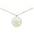 Collana Chanel Gold CC con pendente rotondo in resina a righe, strass e placcato oro D'oro - vista 2