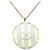Collana Chanel Gold CC con pendente rotondo in resina a righe, strass e placcato oro D'oro - vista 3