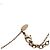 Collana Chanel Gold CC con pendente rotondo in resina a righe, strass e placcato oro D'oro - vista 4