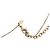 Collana Chanel Gold CC con pendente rotondo in resina a righe, strass e placcato oro D'oro - vista 5