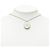 Collana Chanel Gold CC con pendente rotondo in resina a righe, strass e placcato oro D'oro - vista 6