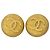 Orecchini a clip rotondi testurizzati Chanel Gold CC placcati oro D'oro