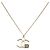 Collana con pendente a fiore smaltato e placcato oro CC Chanel Gold D'oro - vista 2