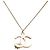 Collana con pendente a fiore smaltato e placcato oro CC Chanel Gold D'oro - vista 3