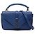 Borsa a catena classica monogramma in pelle di pecora chevron blu Baby Saint Laurent Blu scuro