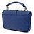 Borsa a catena classica monogramma in pelle di pecora chevron blu Baby Saint Laurent Blu scuro - vista 2