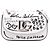 Dolce & Gabbana Millenial Graffiti Crossbody Tasche Klein aus weißem Kalbsleder