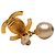 Orecchini a clip Chanel Gold CC placcati oro con perle sintetiche e chiusura turn lock Bianco D'oro - vista 3