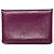 Tarjetero Hermès Calvi en Chevre Mysore Purple Púrpura Morado oscuro
