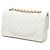 Chanel White Medium Classic Caviar Double Flap Bianco - vista 2